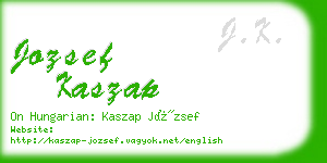 jozsef kaszap business card